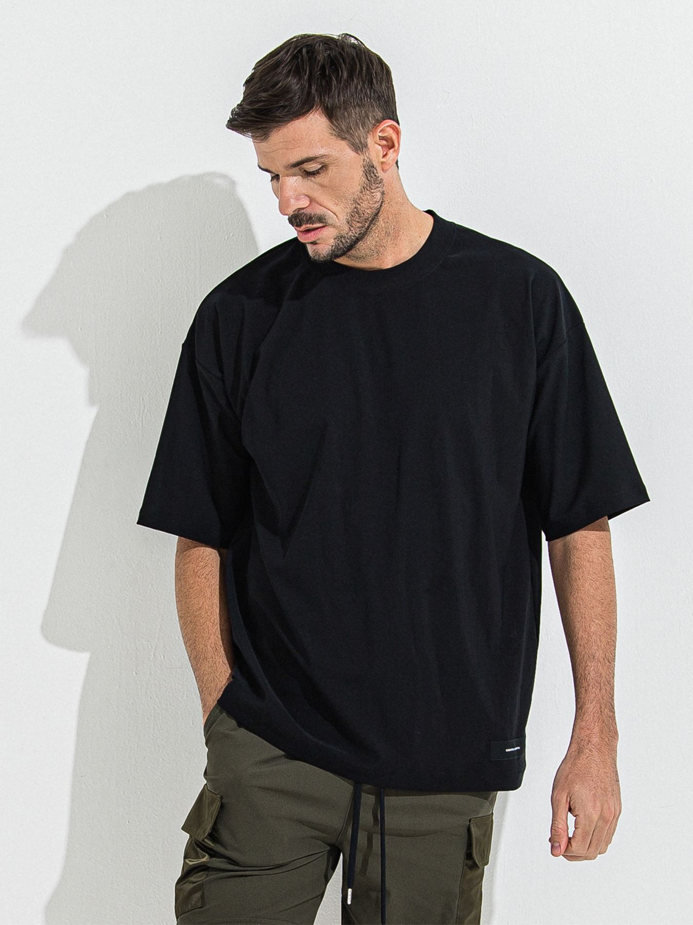 【予約品 】OX JERSEY OVER TEE / オックスジャージオーバーサイズTシャツ / ブラック