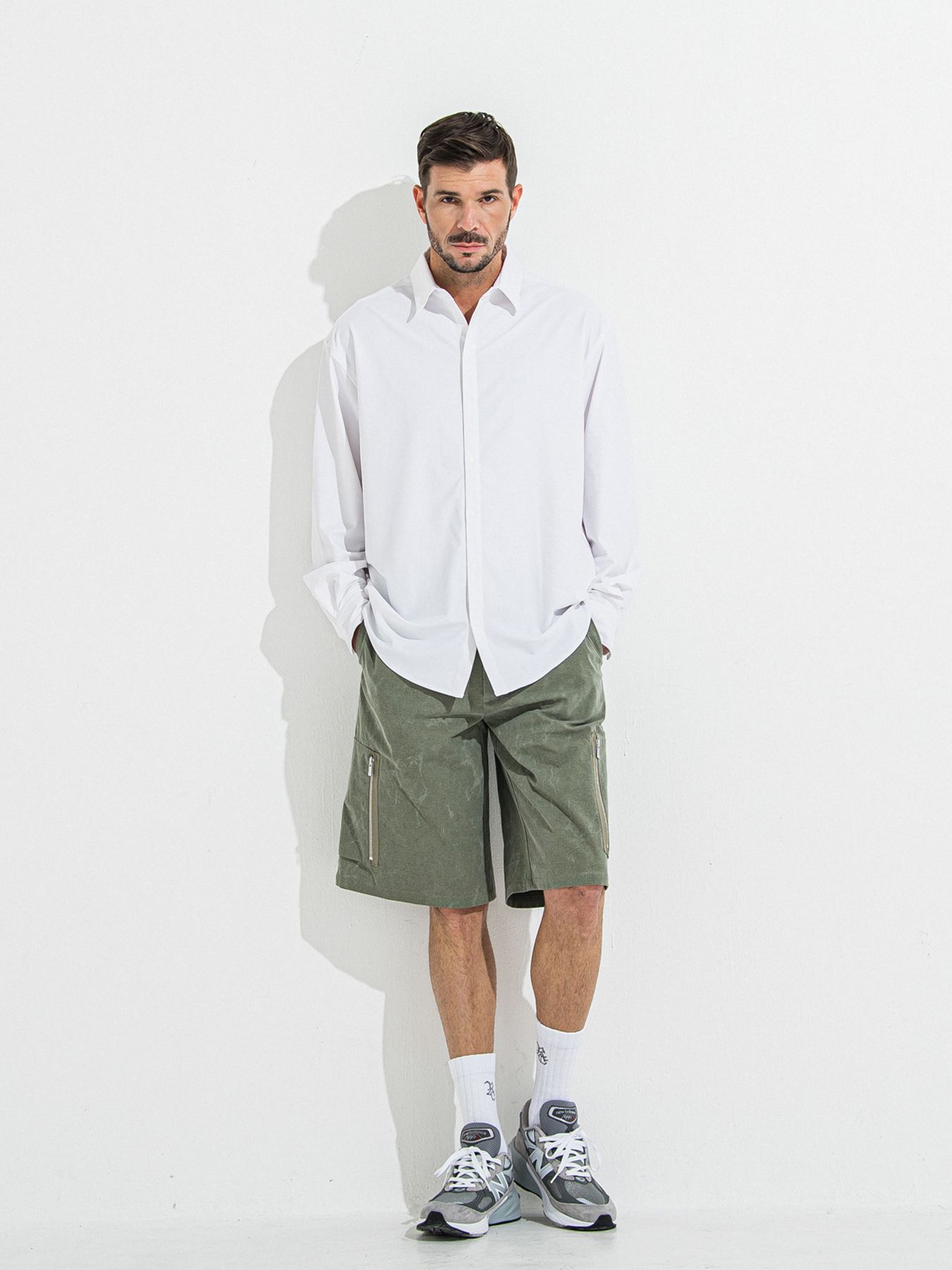 【予約品 】DAVID CARGO HALF PANTS / デヴィッドカーゴハーフパンツ / ヴィンテージカーキ
