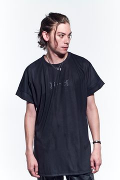 《予約品》 DropShoulderT-Shirts Tシャツ FadeColorFrise+TetKnit / Black 【kiryuyrik】 2月入荷予定