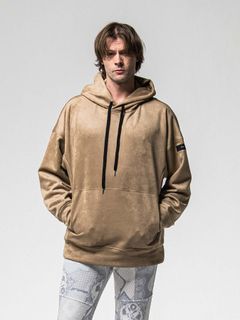【予約品 8月31日(日) 締切】SUEDE LOOSE HOODIE / スウェード ルーズフーディ / ブラウン