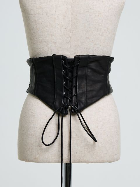 【予約品 10月26日(日) 締切】Eco Horse Hide Vische / エコホースハイド ビスチェ / ブラック