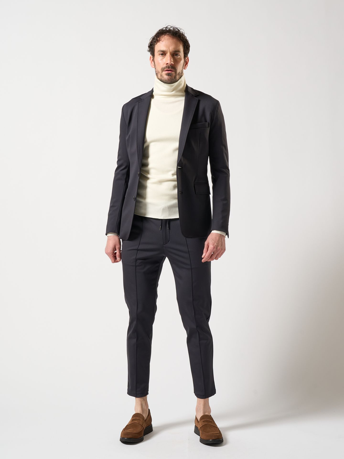 【予約品】 smart pin-tuck slacks / スラックス / ブラック