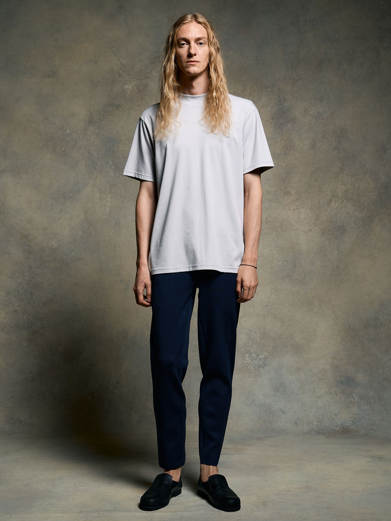 【予約品 9月23日(火) 締切】function knit easy slacks (jacquard check) / ファンクションニットイージースラックス (ジャガードチェック) / ネイビーチェック