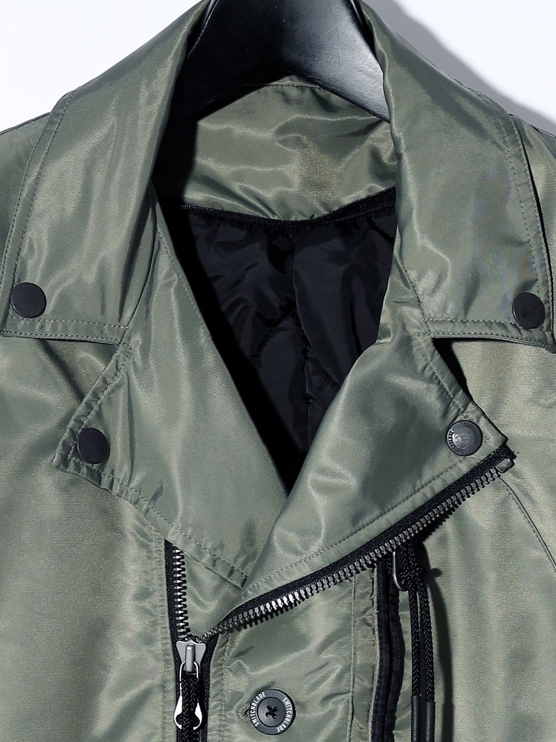 【予約品】  FAKE LAYERED NYLON JK w/HOOD / ナイロンジャケット / カーキ / 即納