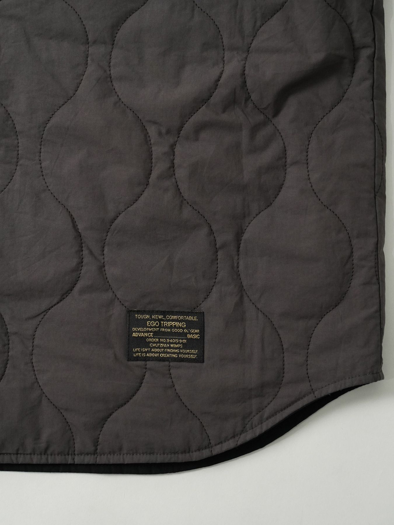 【予約品 5月6日(水) 締切】FLIPPADDING-SHIRTS / リバーシブルシャツ / チャコール×ブラック