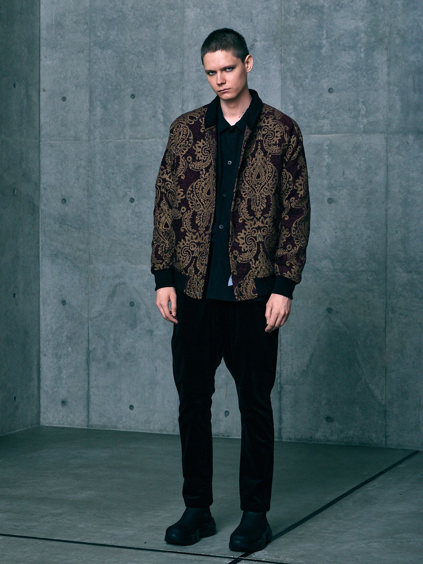 REGALIA JKT / ジャガードブルゾン / BURGUNDY