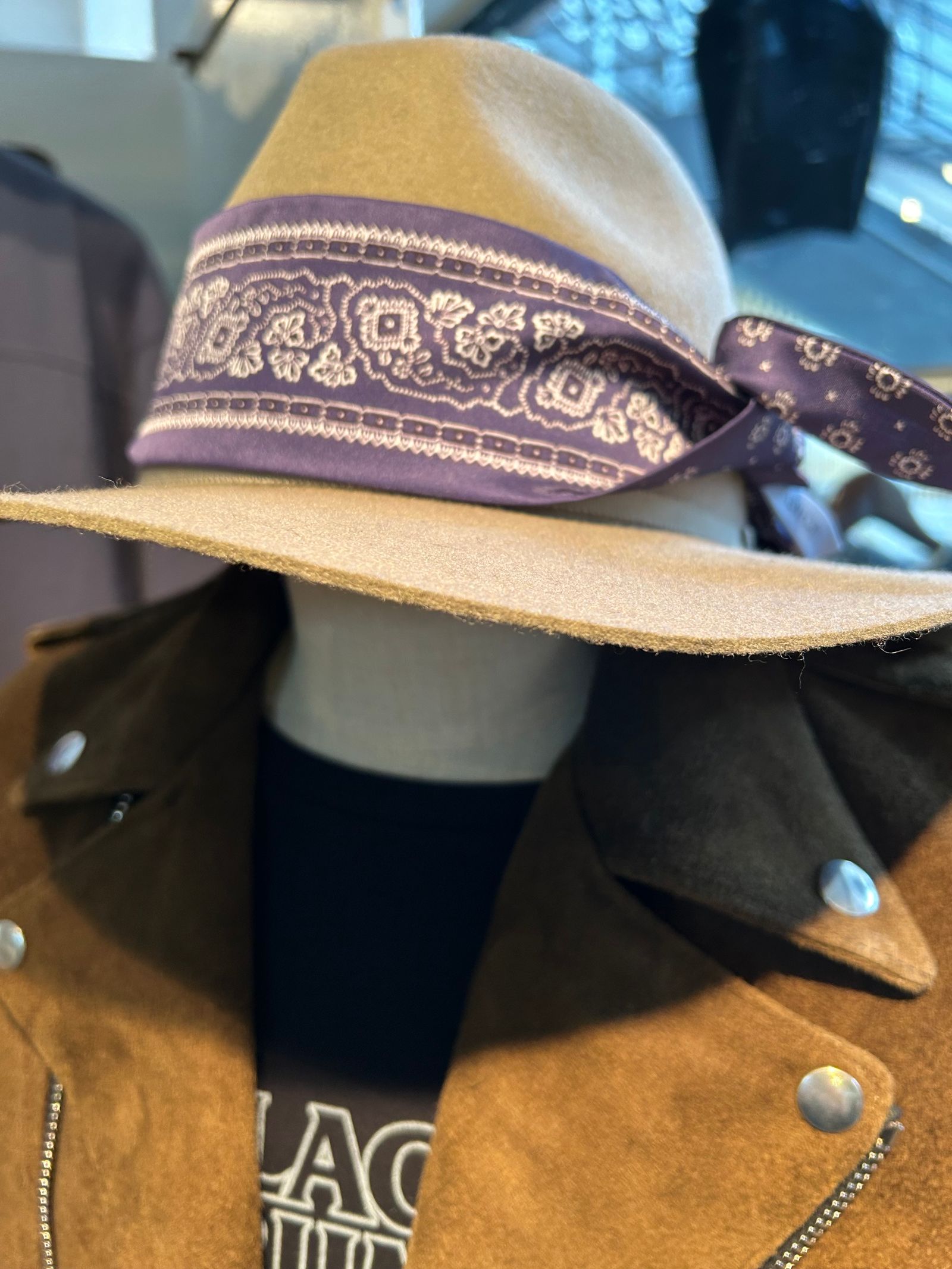 BOW SCARF ネイビーパープル【71MICHAELミッシェル】