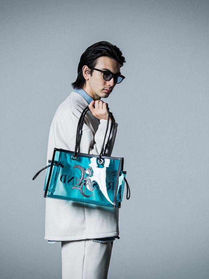 《予約品》 vermilion×RESOUND PVC TOTE BAG / ビニールトートバッグ / アクア