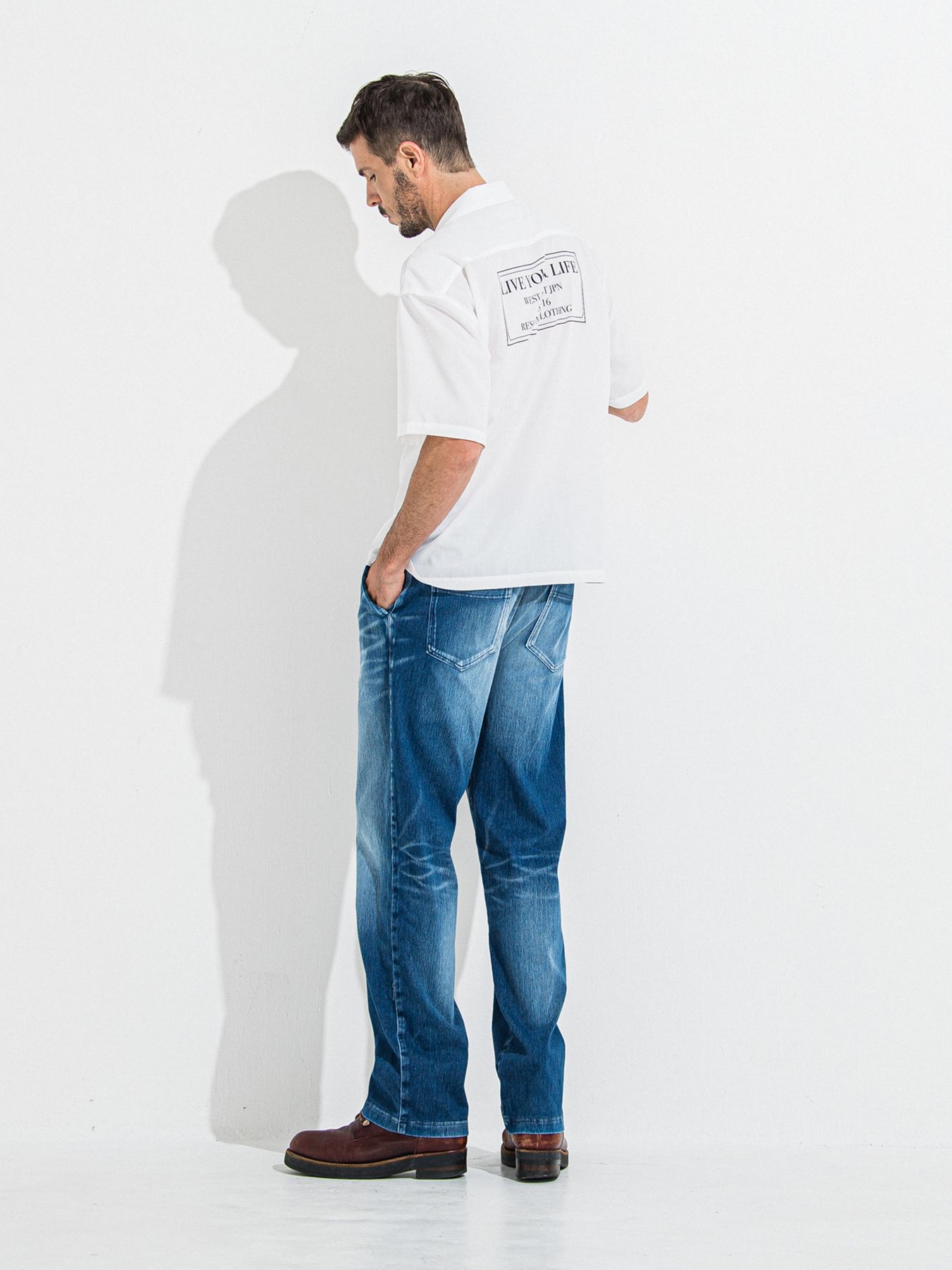 【予約品 】ZACK HALF SHIRT / ザックハーフスリーブシャツ / ホワイトプリント