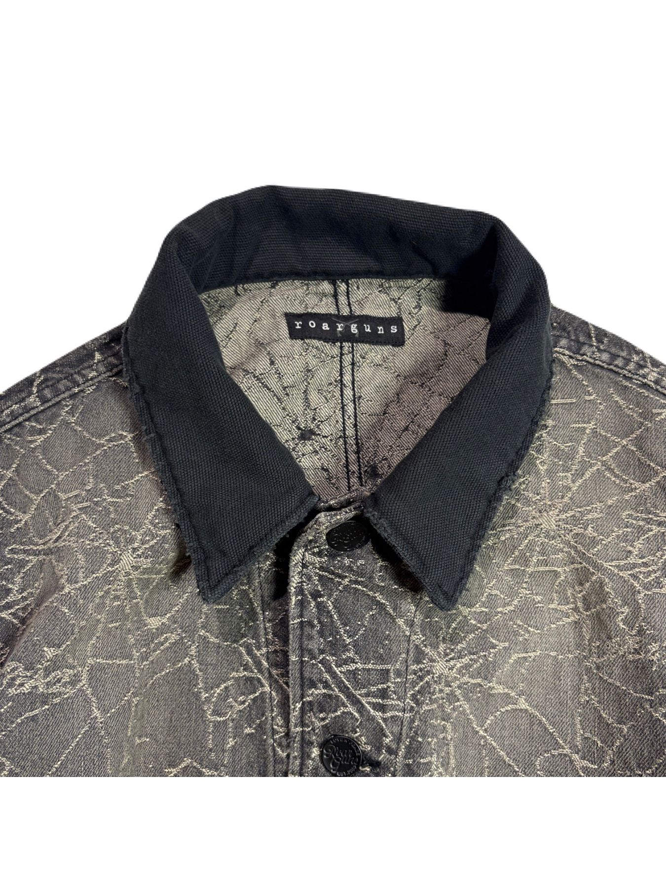 【予約品 3月9日(月) 18:00 締切】SPIDER JAQ DENIM JKT / スパイダー ジャガード デニム カバーオールジャケット / ブラック