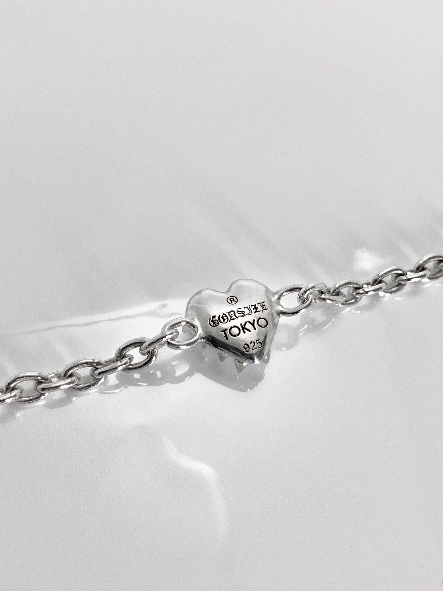 《受注生産》 SPIKE:HEART CHAIN BRACELET / スパイクハートチェーンブレスレット / 注文から2～3週間後入荷予定