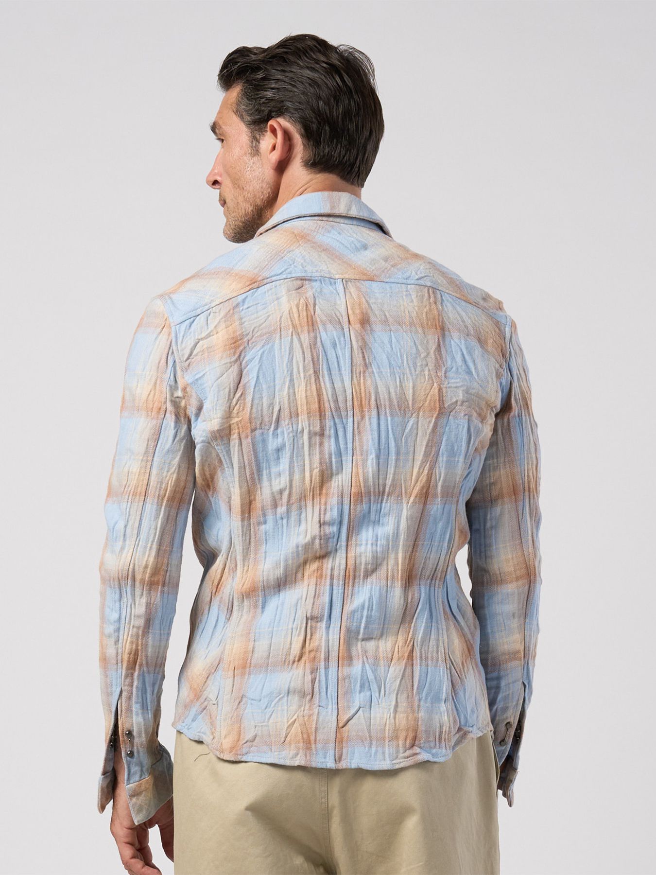 【予約品】2-hook check / ペールトーンチェック 2フックシャツ / ペールブルーチェック