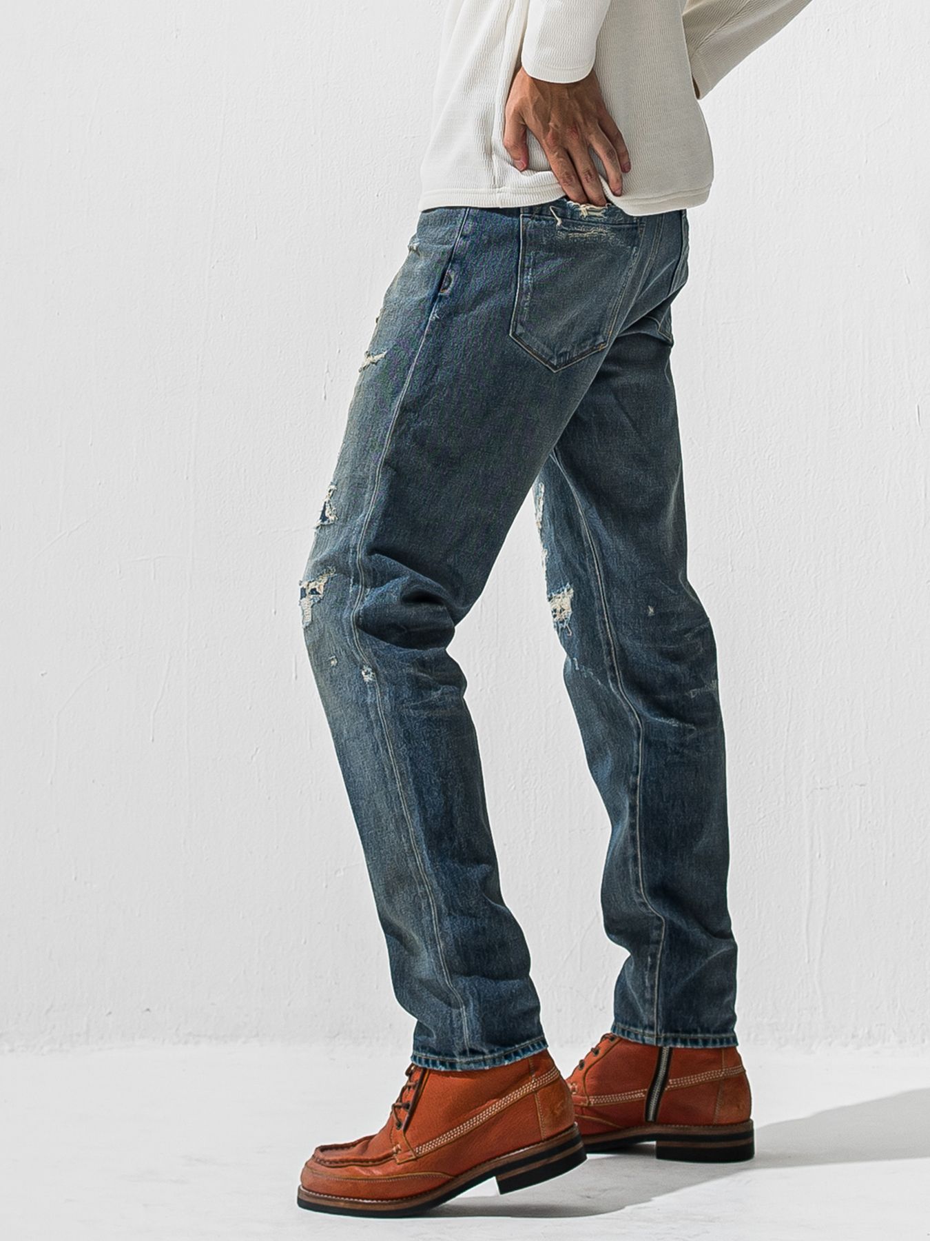 【予約品 9月6日(日) 締切】SCOTT JEANS / ライトオンスヴィンテージジーンズ / インディゴ ユーズド