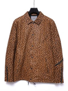 【予約品 4月6日(月) 締切】Leopard Flock Printed Pig Suede Coach Jacket / 豹柄フロッキープリント ピッグスエード コーチジャケット / B.STAR
