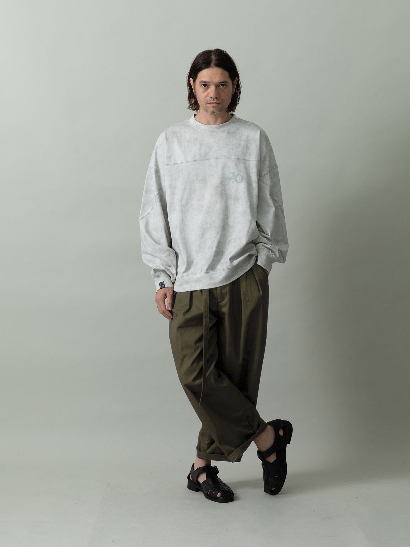 【予約品 2月1日(日) 締切】DRESSYEASE TRUSERS  gaba / ツータックイージートラウザーズ / オリーブ