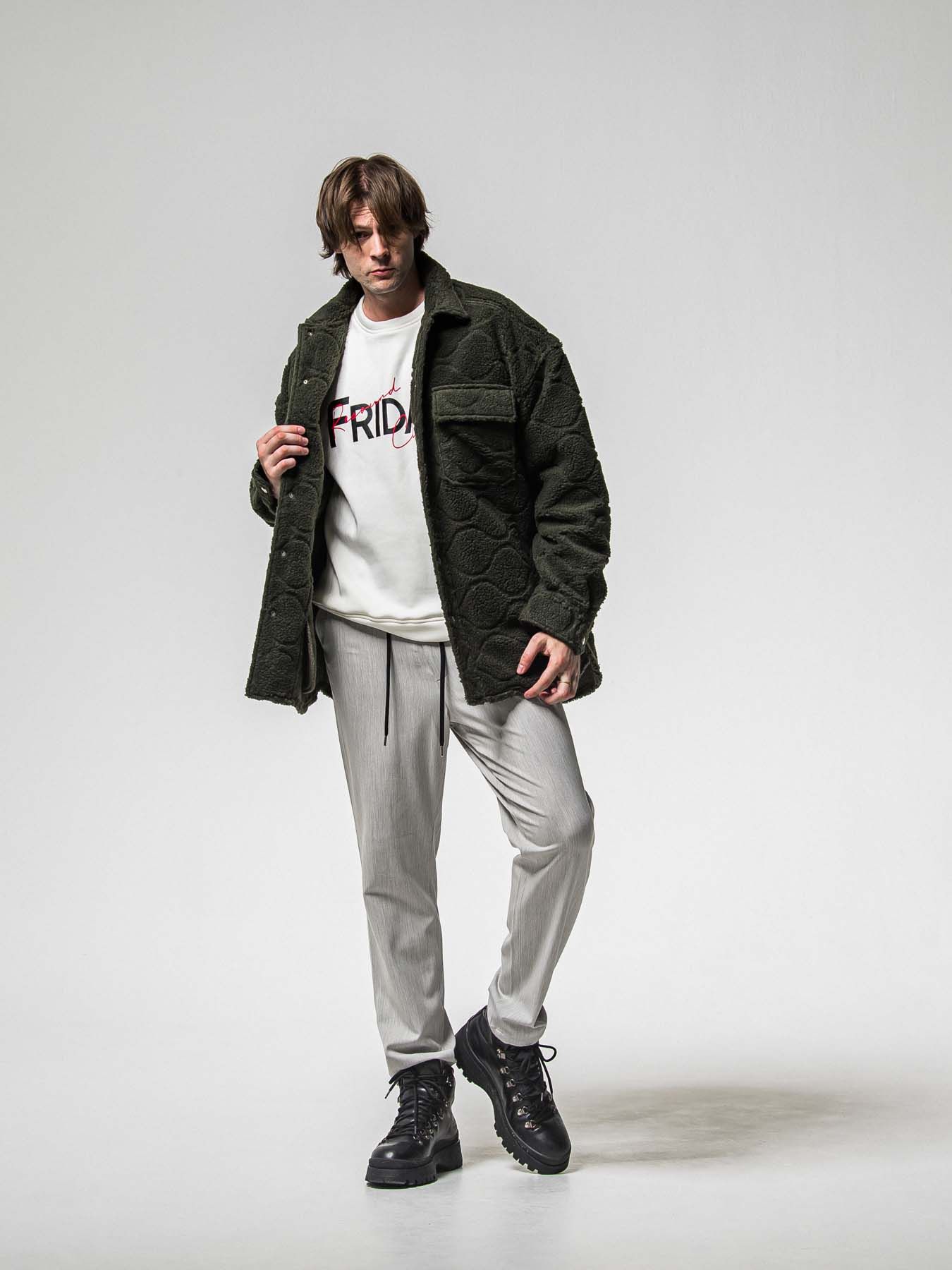【予約品 】PAT WIDE EASY PANTS / パット ワイドイージーパンツ / グレー