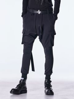 【予約品 6月29日(月) 締切】Double Knit Jersey Sarrouel Pants / サルエルパンツ / ブラック