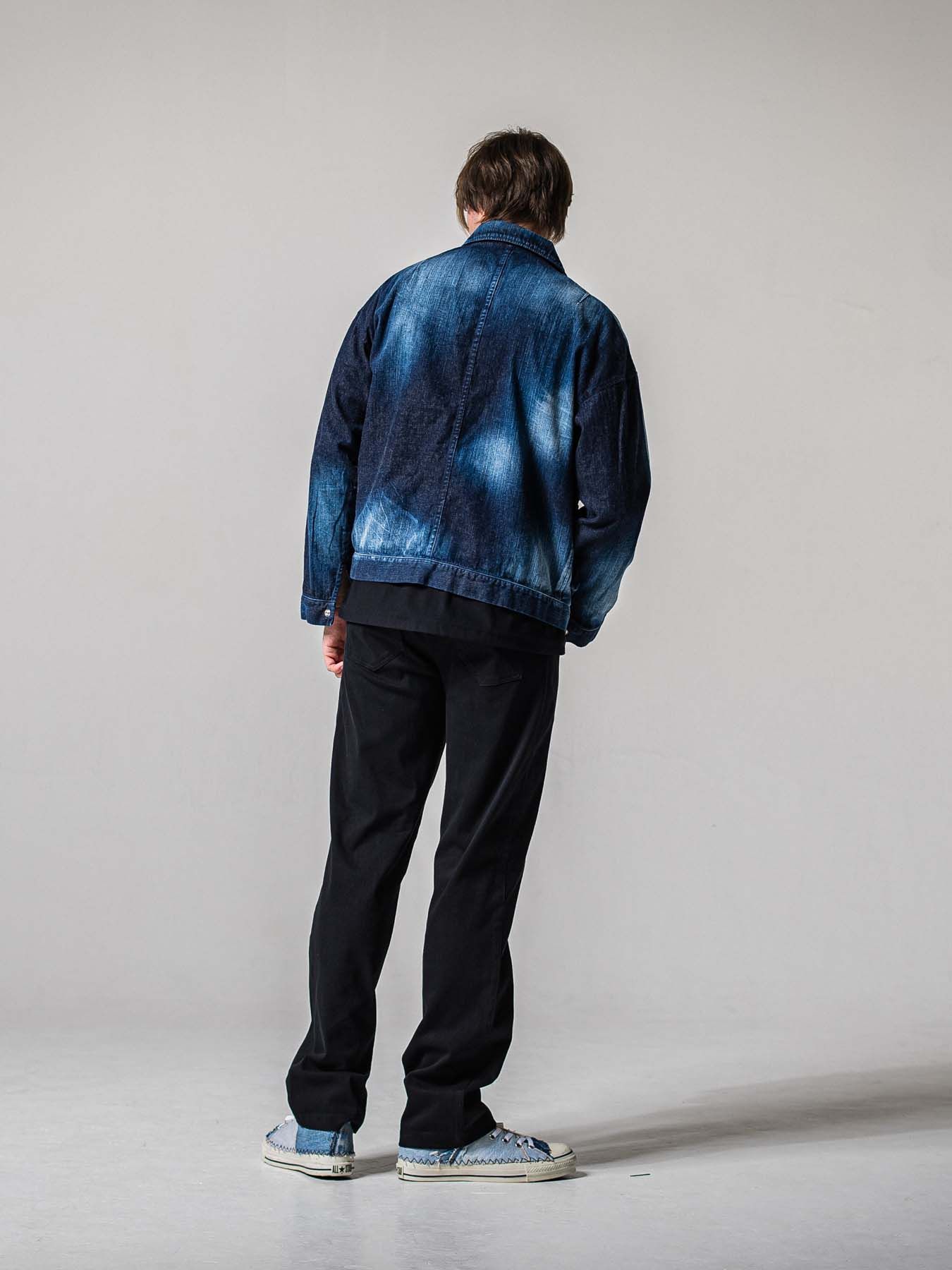 【予約品 11月16日(日) 締切】LDENIM AG FLIGHT JK / ライトデニム ミリタリージャケット / インディゴユーズド