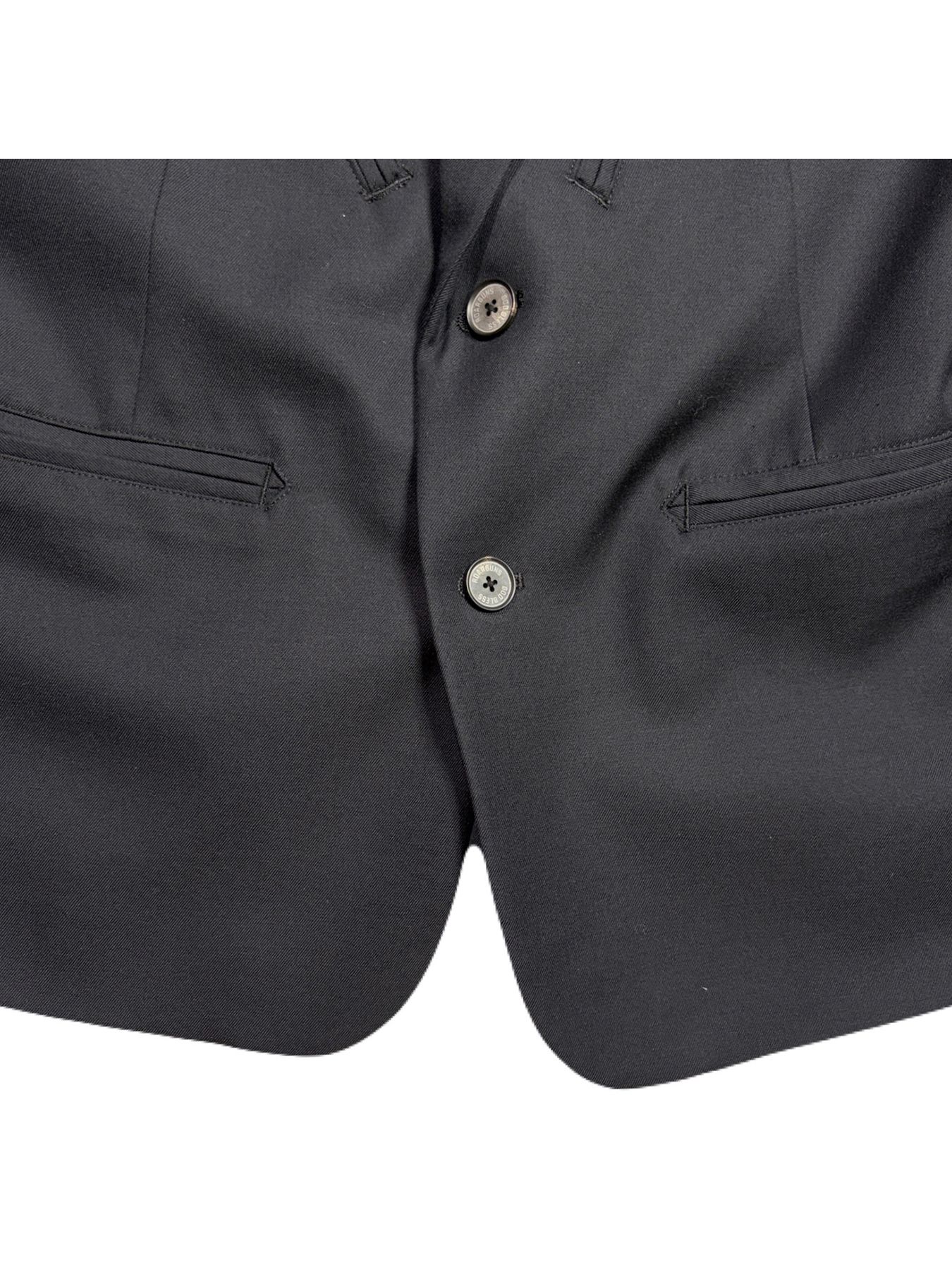 【予約品 3月9日(月) 18:00 締切】W/S GABA JKT CRY / ウール/シルク ギャバ クリスタルクロスガン 2Bジャケット / ブラック