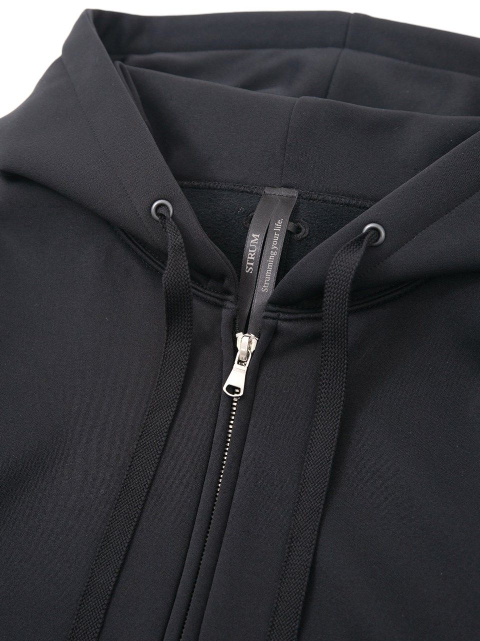 コーデュラ 裏フリース ジップアップ フーディー /  Zipup Hoodie  / ブラック 【STRUM】