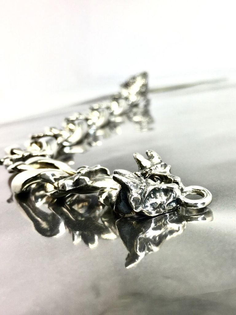 ゴッドサイズ　チェーンコンビブレスレッド　ウルフ&ガーゴイル GODSIZE - 《受注生産》 #1CHAIN BRACELET [WOLF&GARGOYLES