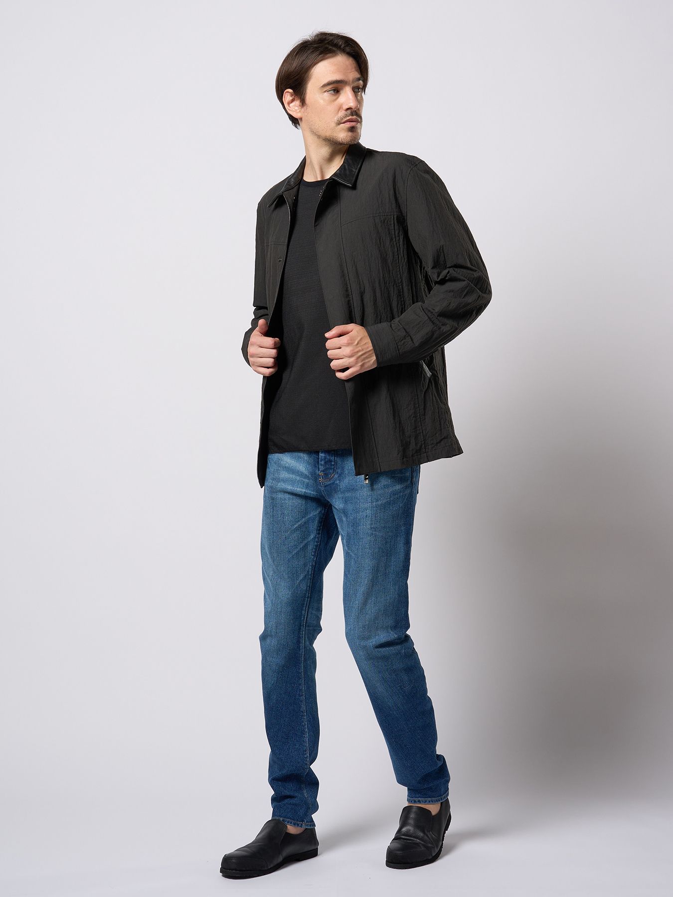 【予約品 9月23日(火) 締切】zip coverall jacket / ジップ カバーオール ジャケット / チャコールブラック