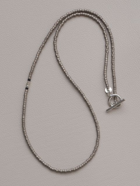 《予約品》 BEADS NECKLACE / ネックレス / グレー 【Iroquois.SENTI】