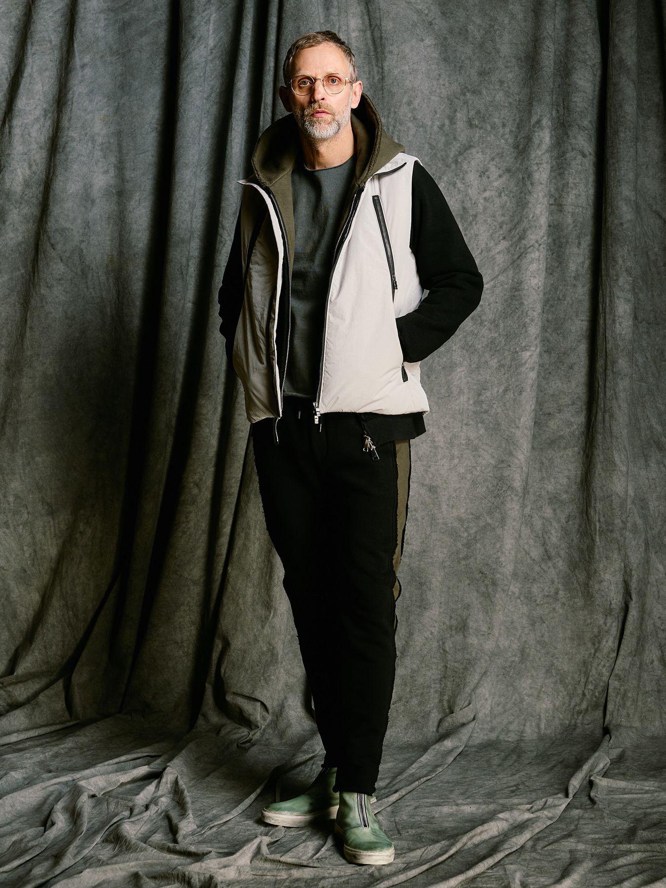 【予約品 4月19日(日) 18時締切】super urake parker / パーカー / ブラック×カーキ