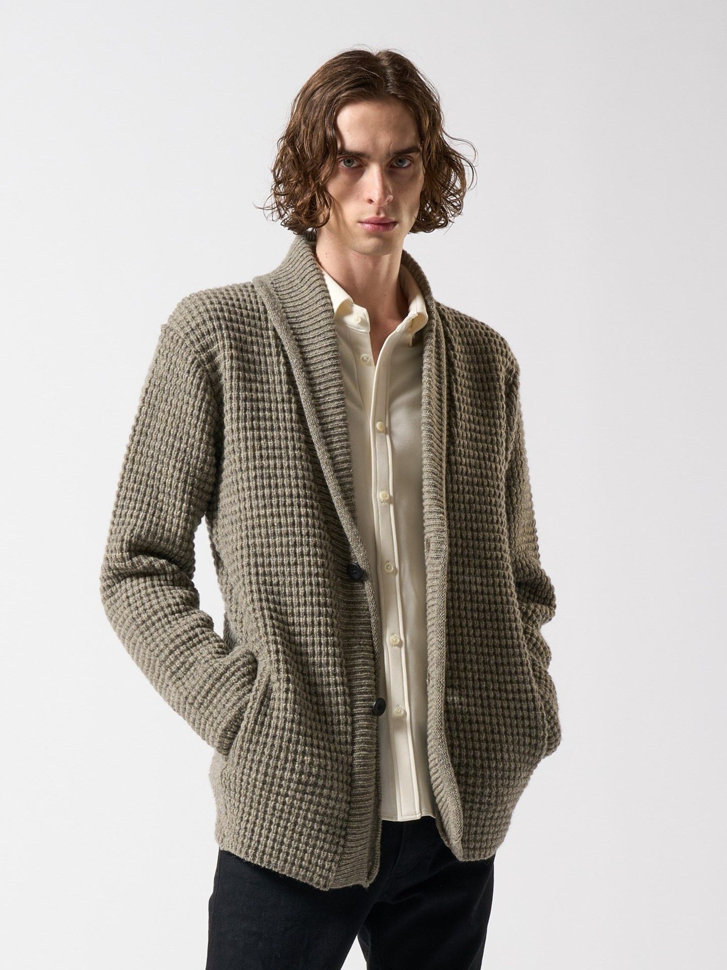 wjk - 【予約品】 lomond shawl collar cardigan / カーディガン