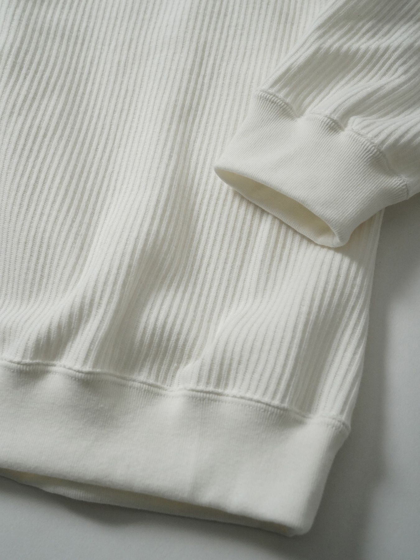 【予約品 5月27日(水) 締切】Deepfront / レールニット カットソー / ホワイト
