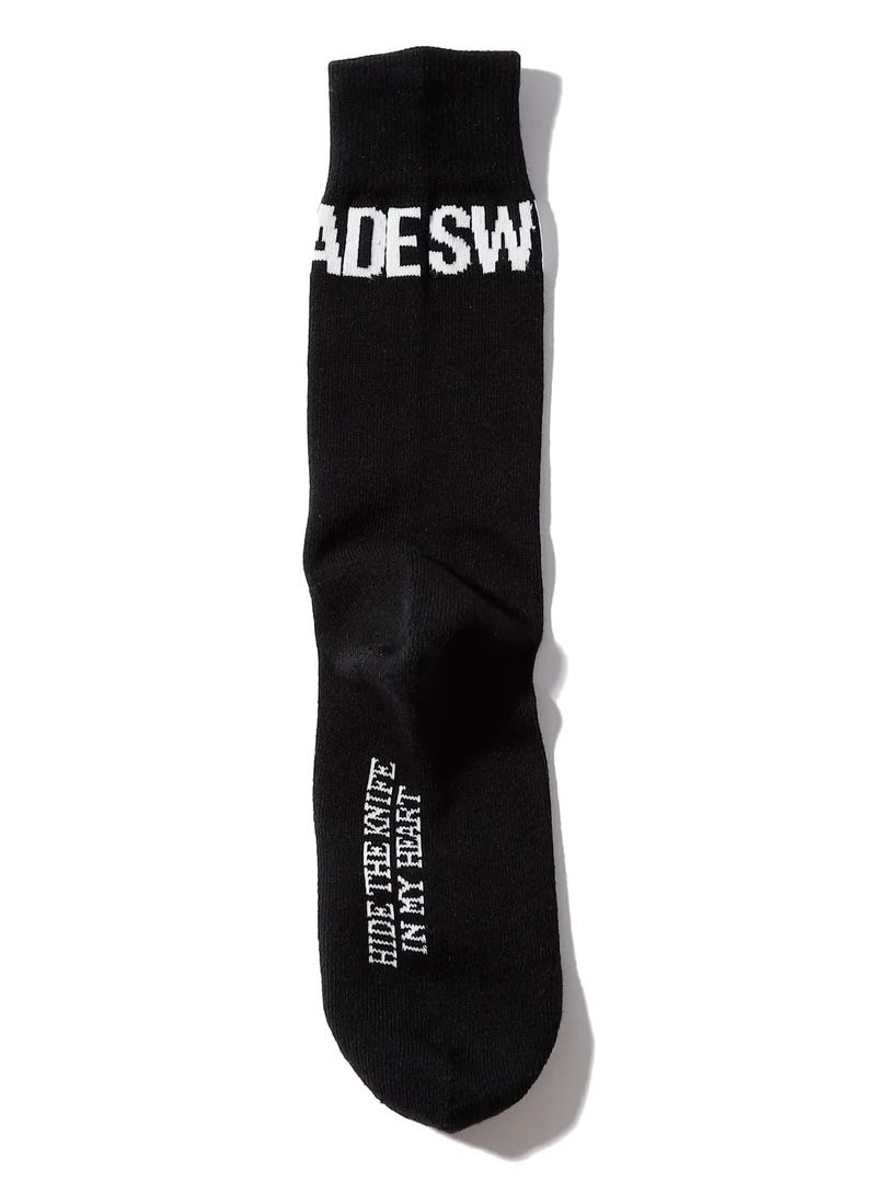 CLASSIC CREW SOCKS / BLACKソックスブラック 【SWITCH BLADE】
