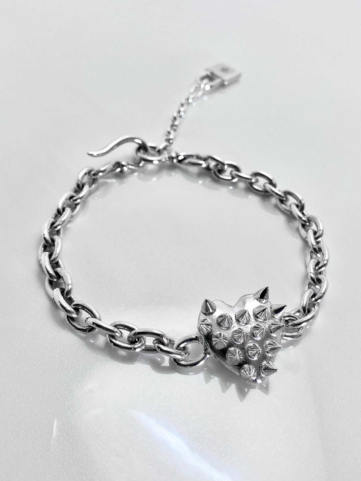 《受注生産》 SPIKE:HEART CHAIN BRACELET / スパイクハートチェーンブレスレット / 注文から2～3週間後入荷予定