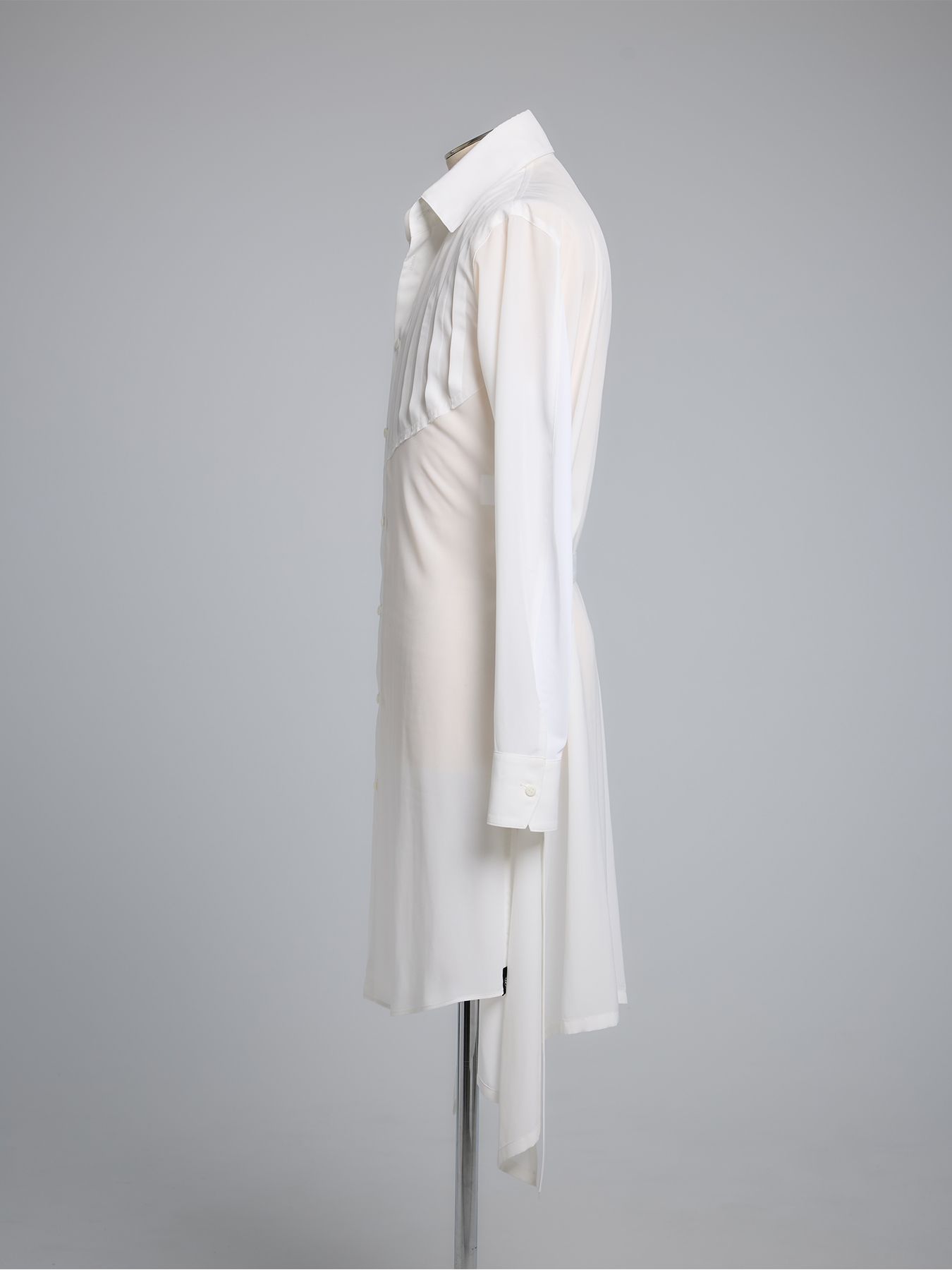 【予約品 5月18日(日) 締切】Pin Tuck Flare Shirt / ピンタックフレアシャツ / ホワイト