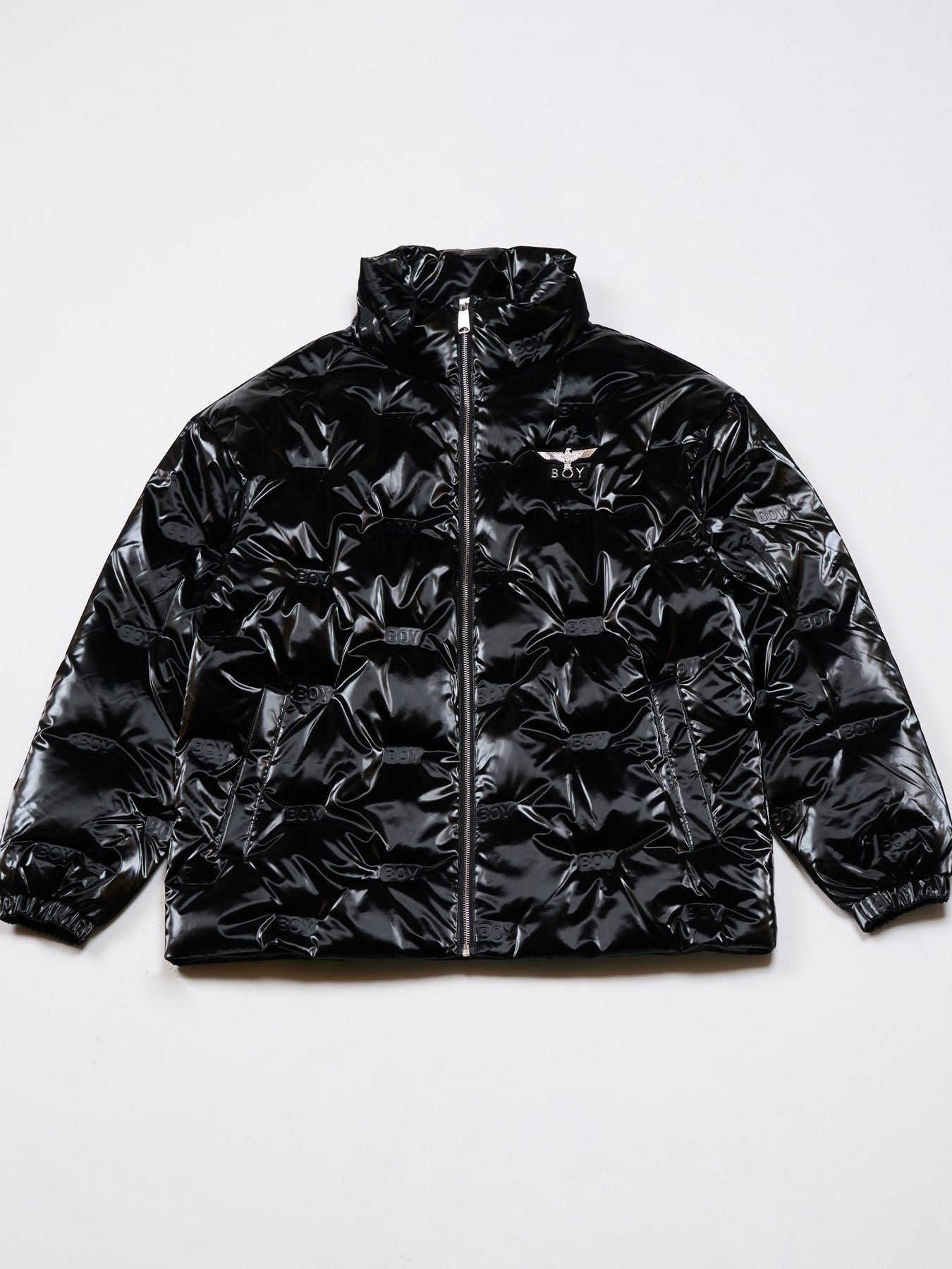 BOY LOGO GLOSSY DOWN BLOUSON / ダウンブルゾン / ブラック