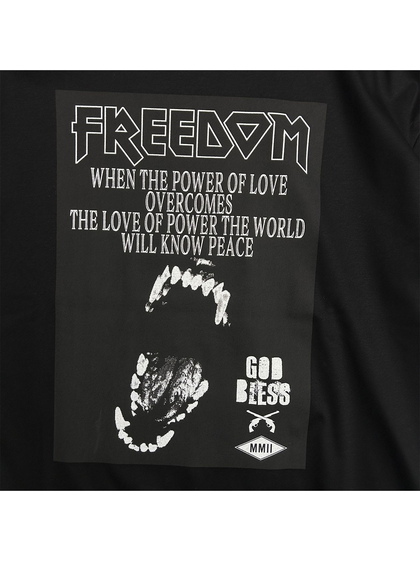 【予約品 】FREEDOM PRINT T / フリーダム プリント  Tシャツ / ブラック