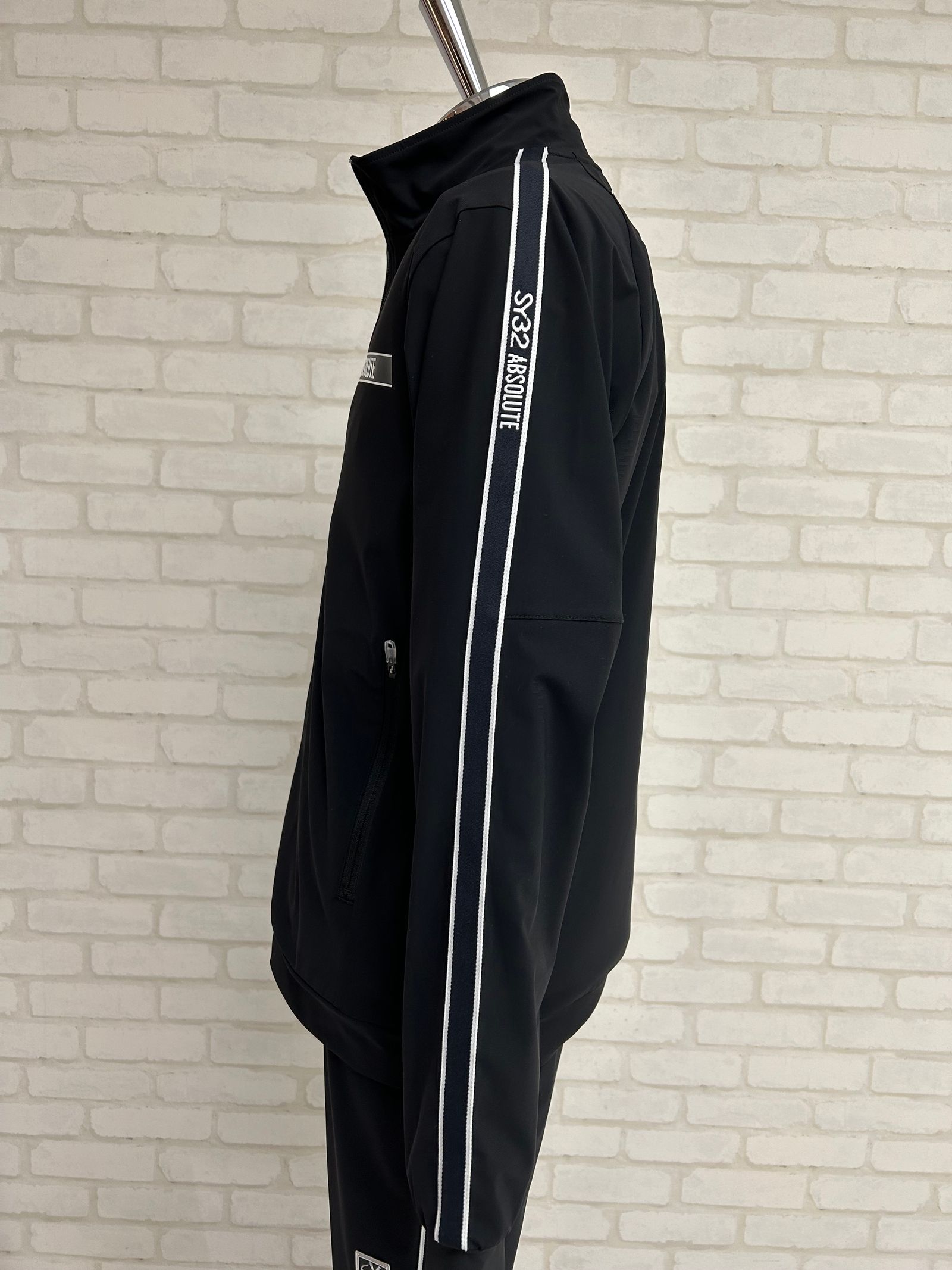イタリア生地ハイストレッチ HIGH STRETCH JQ TAPE JACKET｜MEN'S / ブラック 【SY32 by SWEET YEARS GOLF】