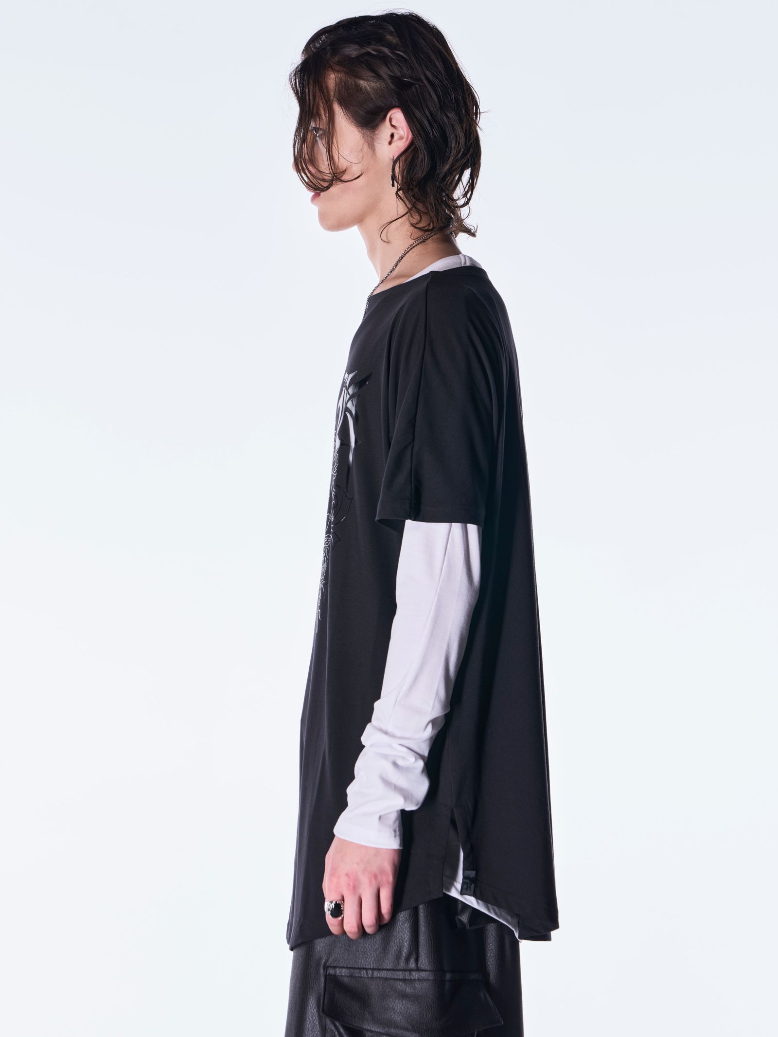 【予約品 6月29日(月) 締切】BEATENJIKU Dolman T-Shirt / ドルマン Tシャツ / ブラック