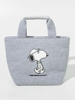 《スヌーピー コラボ》ラインストーン SNOOPY ミニトートバッグ / グレー【PEANUTS × 1PIU1UGUALE3 RELAX】