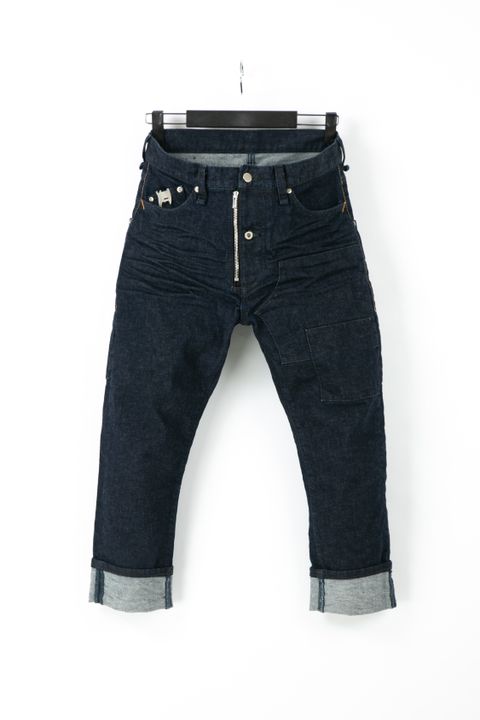 【予約品】 12.5oz オーガニックコットン ストレッチデニム クロップド ワンウォッシュ / INDIGO 【STRUM】 《2月下~3月上 入荷予定》