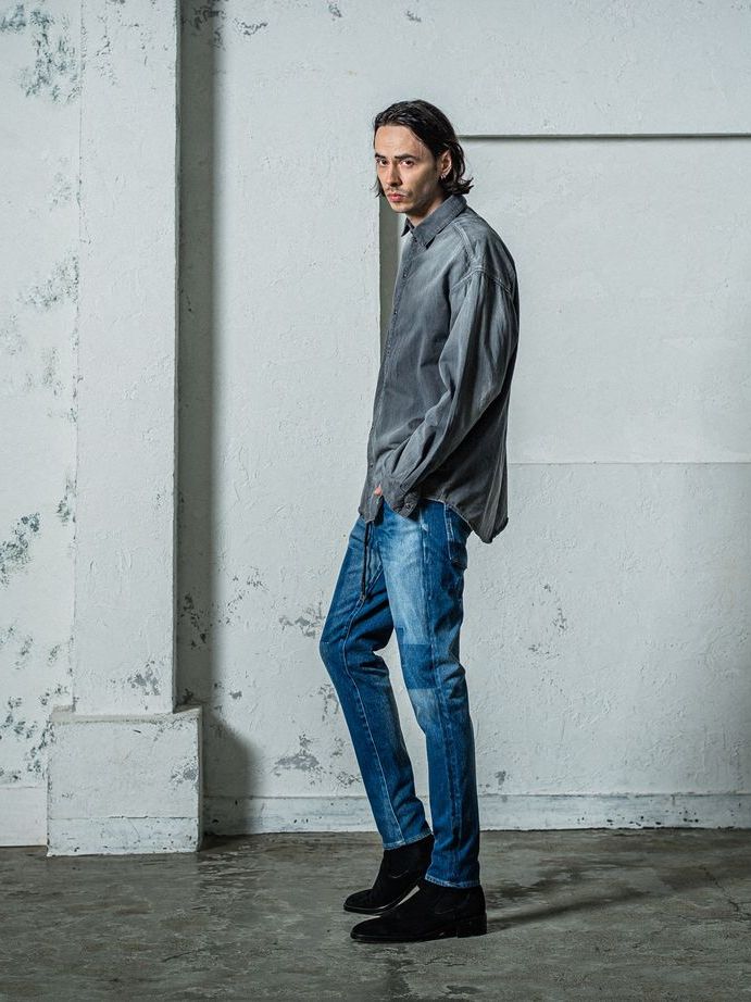《予約11月17日19時締め》 denim jack shirts / デニムシャツ / ブラックused