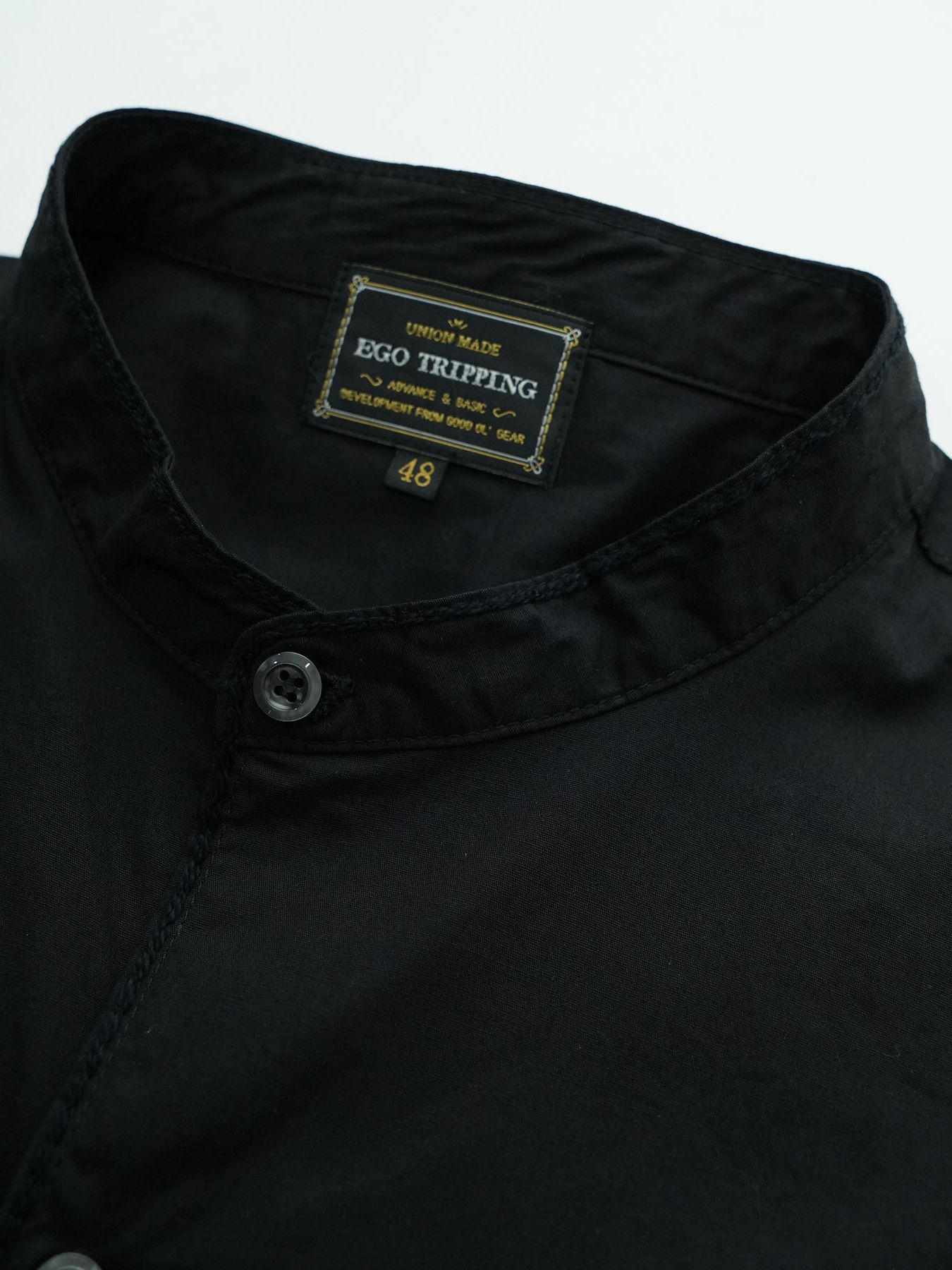 【予約品 11月23日(日) 締切】STITCHSHITS / スタンドカラーシャツ / BLACK