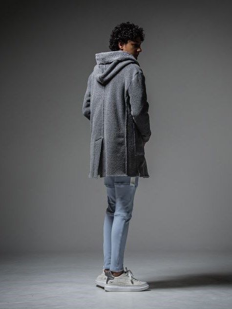 《予約品》 BOA Hoodie coat / ウールボアコート / グレー 【RESOUND CLOTHING】 RC30-C-007