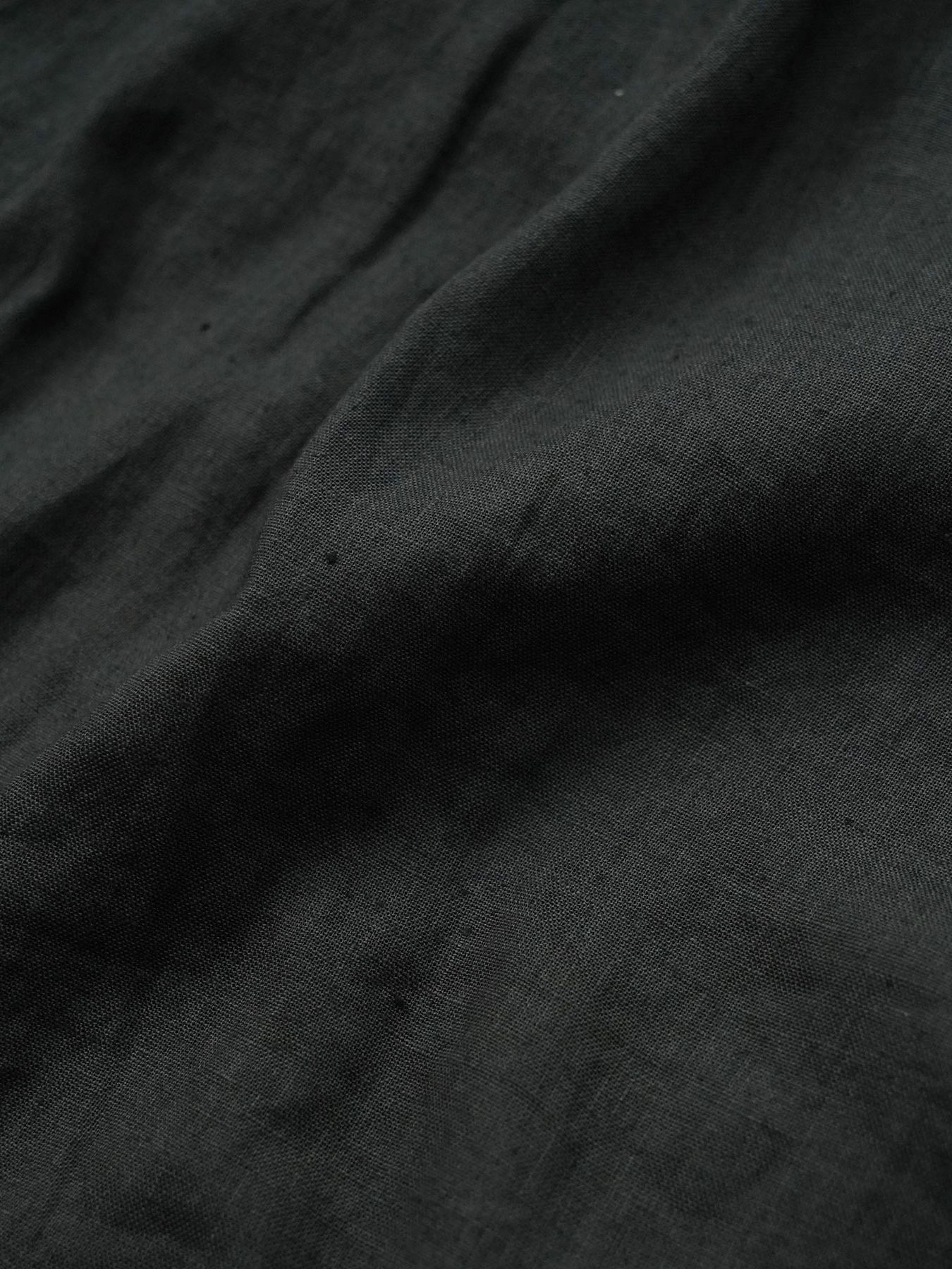 【予約品 11月23日(日) 締切】LINENOVERSHIRT / リネン ポロシャツ / CHARCOAL