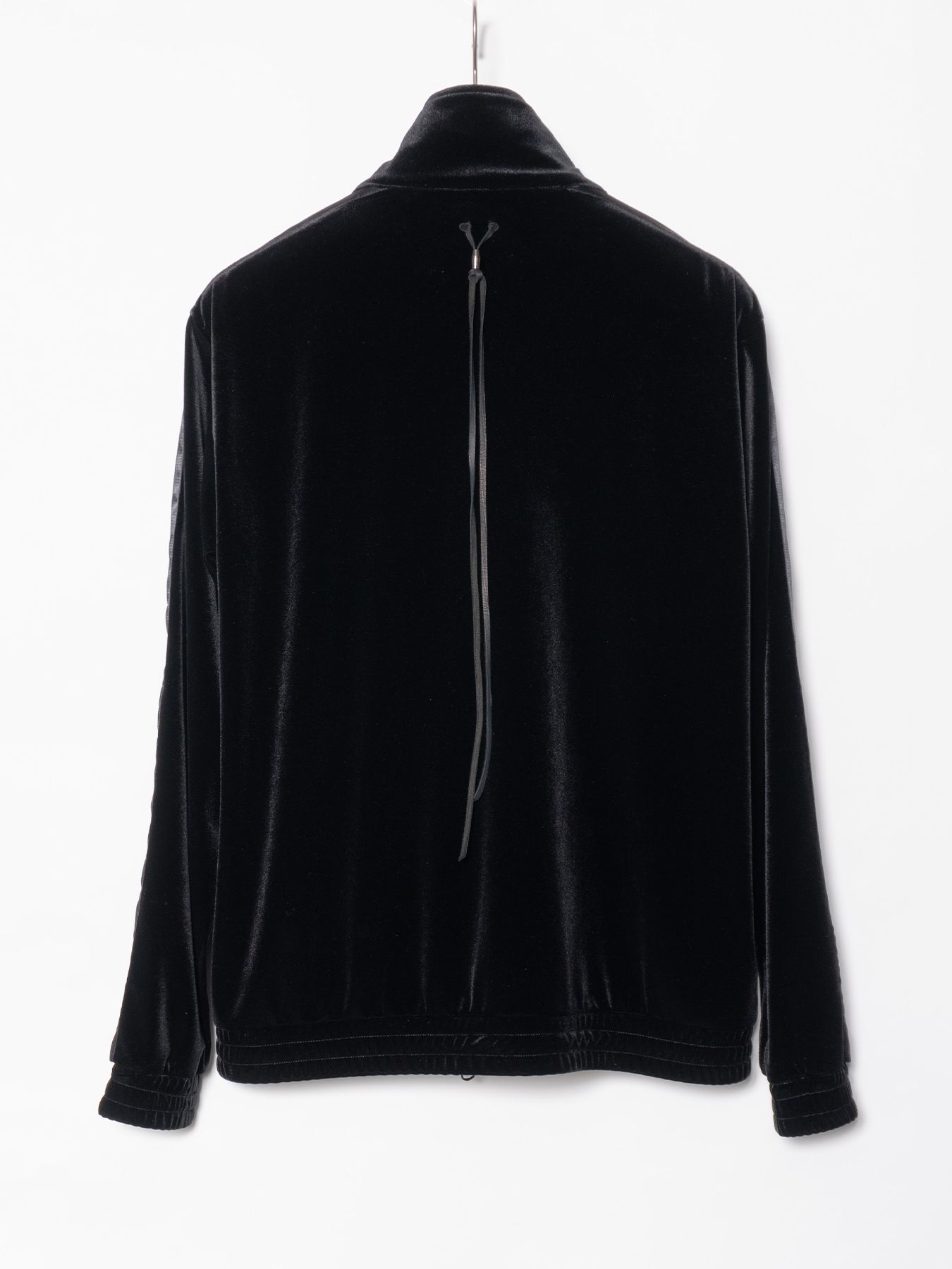 【予約品 4月6日(月) 締切】Stretch Tricot Velour Track Jacket / ストレッチ トリコット ベロア トラック ジャケット / ブラック