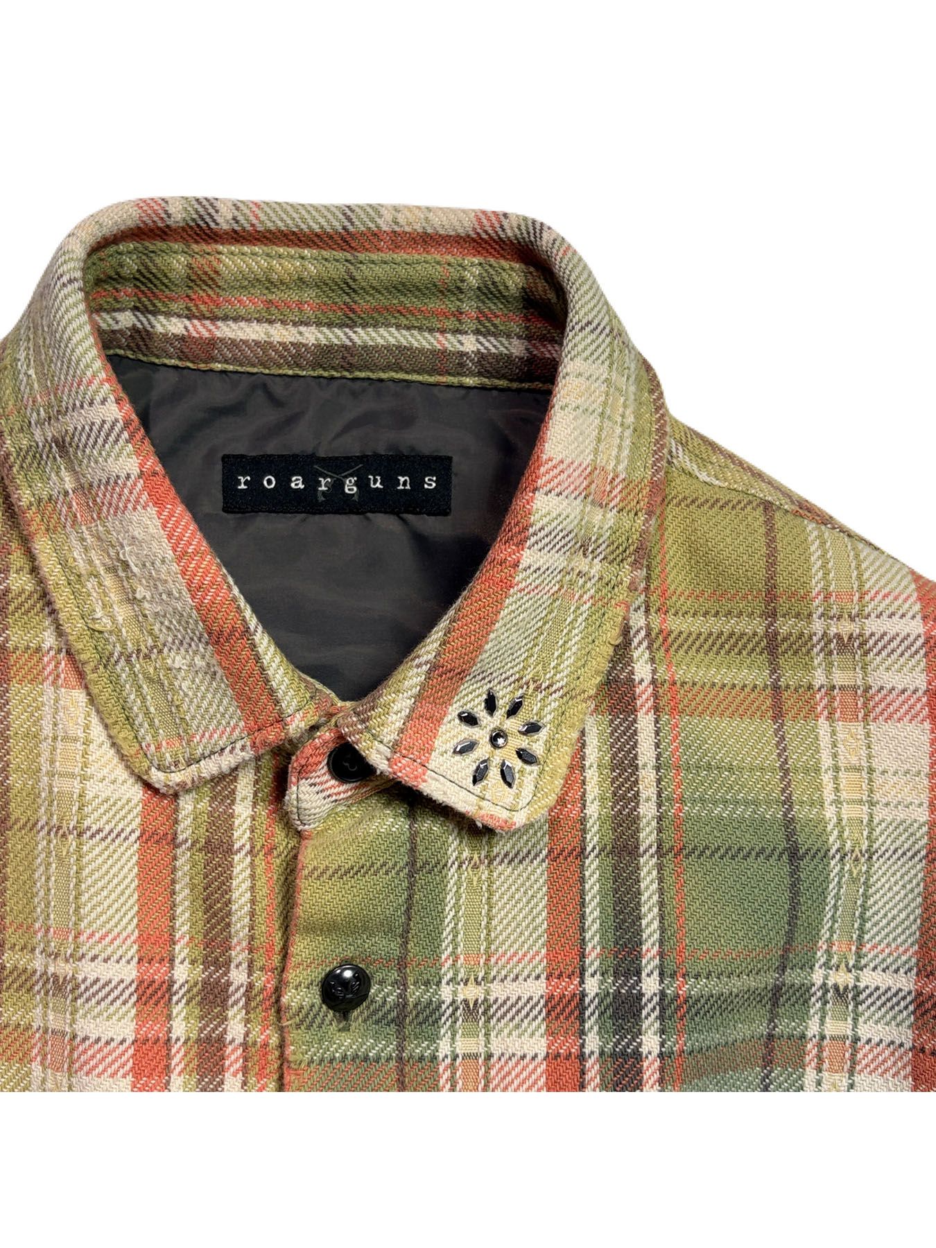 【予約品 3月9日(月) 18:00 締切】STUDS CHECK SH / スタッズ チェックシャツ / グリーン