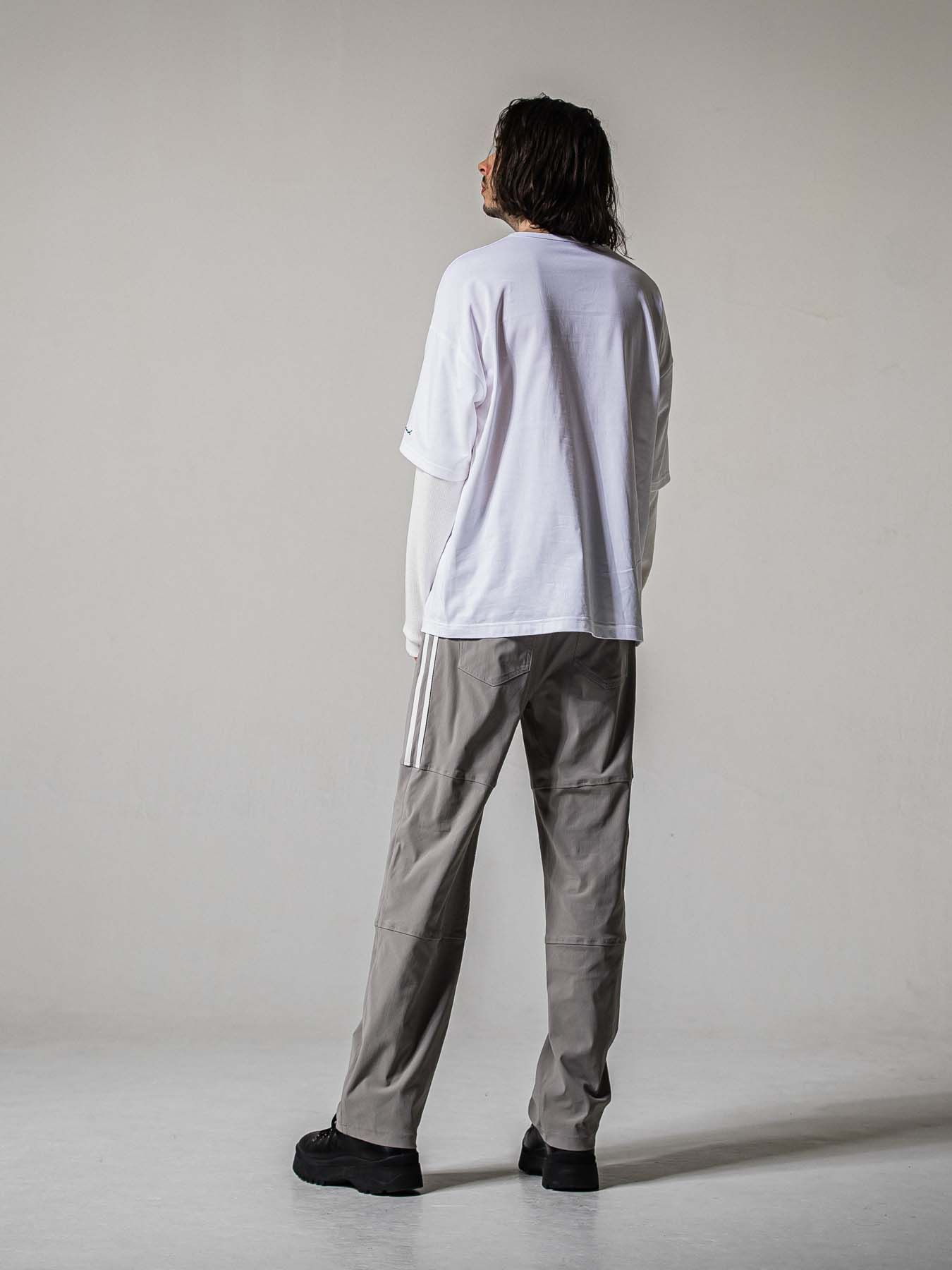 【予約品 11月16日(日) 締切】JONSON LINE WIDE PT / ジョンソン ライン ワイドパンツ / グレー×ホワイト