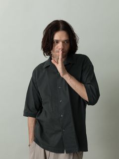 【予約品 2月1日(日) 締切】CUTSHIRTS / オープンカラーシャツ / グレー