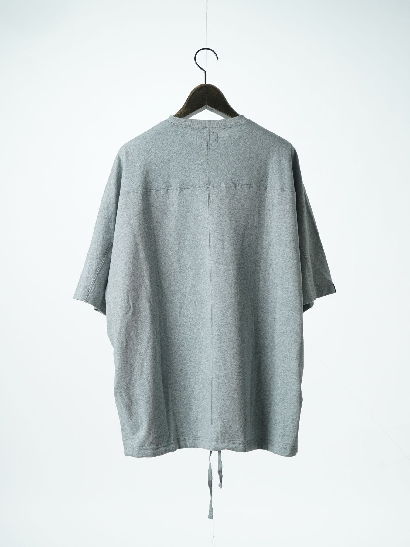 【予約品 2月1日(日) 締切】KITE TEE embroidery / 刺繍 ニットT / 杢グレー