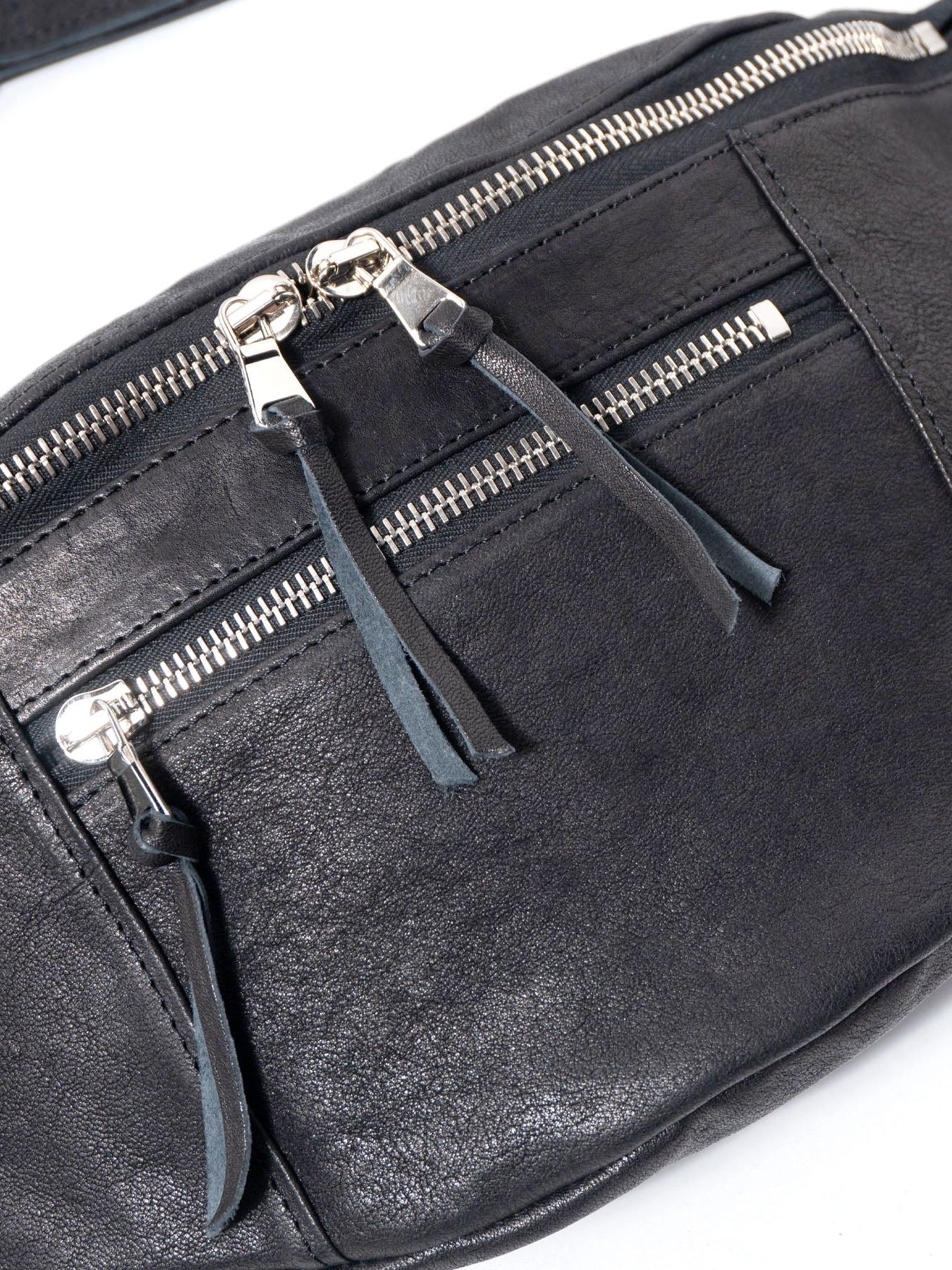 【予約品 10月12日(日) 締切】Pit Vegetable Full Tanned Shrunken Horsehide Body Bag / フルタンニン ピット鞣し シュリンク ホース ハイド ボディー バッグ / HIGH THROTTLE / ブラック×シルバー