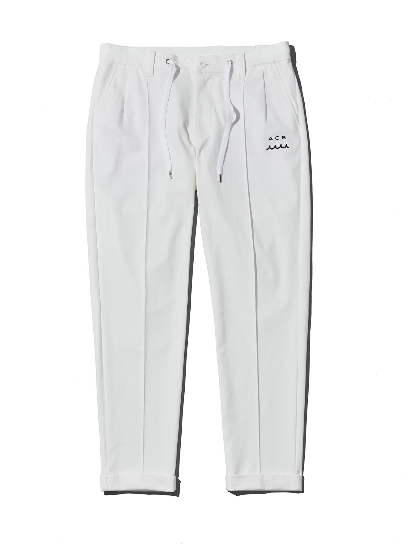 【予約品 10月9日(木) 締切】muta Easy Tight Slacks / イージータイトスラックスパンツ / ホワイト【Acanthus × muta MARINE】